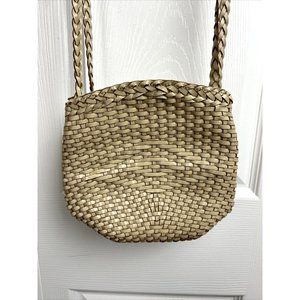 De Vecchi By Hamilton Hodge Woven Luxury Leather  Shoulder Purse Crossbody Italy